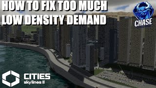 Cities Skylines 2  Too Much Low Density Residential Fix  Build Downtown Areas Easily [upl. by Nnaid]