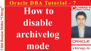 Oracle DBA Tutorial 7  How to disable archive log mode [upl. by Knighton]