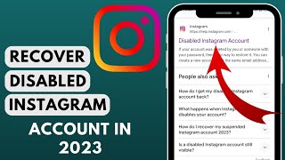 How to Recover Permanently Disabled Instagram Account 2023  Disabled Instagram Account Recovery [upl. by Claire]