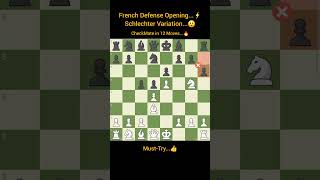 CheckMate in 12 Moves😲  French Defense⚡️ viral ytshorts chess chessopenings chesstraps [upl. by Ahseat]