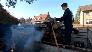 SOUND  Magirus Deutz V8 diesel first start in 10 years  aircooled Deutz F8L714 [upl. by Pfosi]