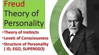 Freud Theory of Personality  Instinct Theory  ID EGO SUPEREGO  Levels of Consciousness [upl. by Enrak]