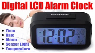 how to setup Digital Smart LED Alarm Clock With Temperature Display I Backlight [upl. by Notseh507]