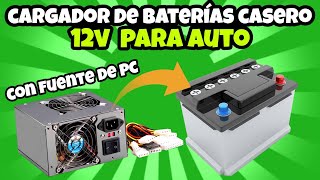 🔥COMO HACER UN CARGADOR DE BATERIAS CASERO 12V CON VIEJO PC  USANDO 2 FUENTES GENÉRICAS RECICLAJE [upl. by Assirehs64]