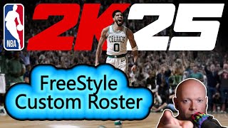 NBA 2K25 🏀 How To Use Custom Rosters In FreeStyle [upl. by Ulphia995]