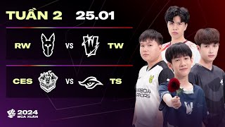 RW vs TW BO3  CES vs TS BO3  VCS 2024 MÙA XUÂN  TUẦN 2  25012024 [upl. by Llesirg]