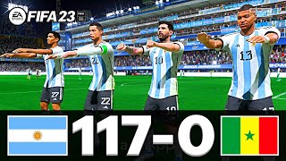 FIFA 23  MESSI RONALDO MBAPPE NEYMAR ALL STARS  ARGENTINA 117  0 SENEGAL [upl. by Whale]