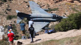 THE LEGENDARY F4 PHANTOMS FLYING LOW IN THE GREEK MACH LOOP  4K [upl. by Cummings]