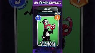 All Venom Variants  Marvel Snap Card shorts marvelsnap [upl. by Hulen417]