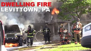 Buttonwood Ln Dwelling Fire 6124 Levittown PA [upl. by Gnaw]