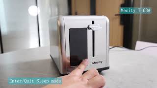 Toaster Touch Screen Mecity 2 Slice 15 Wide Slot Stainless Steel Smart Bread Toaster [upl. by Ecnarepmet]