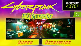 Cyberpunk 2077 at 5120x1440 RT Overdrive vs RT Ultra benchmark with RTX 4070 Ti [upl. by Devy604]