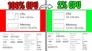 How To Fix CPU Bottleneck amp FIX 100 CPU USAGE while GAMING  Make PC 200 Faster  BOOST FPS [upl. by Acirem199]