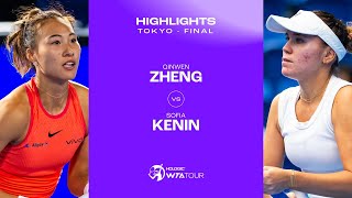 Zheng Qinwen vs Sofia Kenin  2024 Tokyo Final  WTA Match Highlights [upl. by Neelyaj]