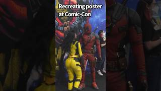 Deadpool and Wolverine at San Diego comic con Marvel booth [upl. by Sivet]