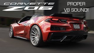 LOUDEST Z06 IN THE WORLD C8 Corvette Z06 With Full Exhaust  Free Flow Bypass [upl. by Nivlac]