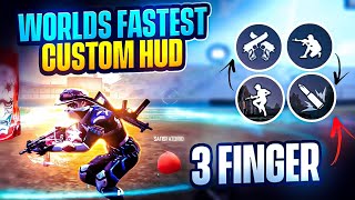 Top 3 Custom Hud Of Fastest 3 Finger Players  Best 3 Finger Custom Hud In FF  Best Custom Hud  FF [upl. by Alag]