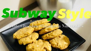 White chocolate macadamia nuts cookies chewy cookies Subway style [upl. by Daryle]