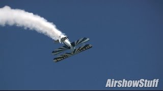 Dave Dacy Stearman Aerobatics  Wings Over Waukegan Airshow 2014 [upl. by Stacee]