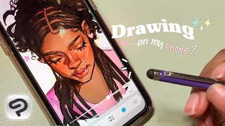 ☆ drawing on my phone CLIP STUDIO PAINT🍦 ☆ [upl. by Leuams]