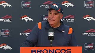 Vic Fangios post game press conference after loss to Cincinnati Bengals  Denver Broncos [upl. by Petr638]