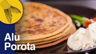 Aloo Paratha Recipe  Dhaba Style Punjabi Aloo Paratha  Potato Stuffed Indian Flatbread [upl. by Ahsoj]