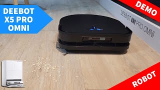 Ecovacs Deebot X5 Pro Omni Test Demonstration  Deebot X5 vs X2 [upl. by Annohsat]