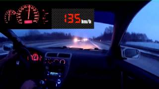 Honda Civic TypeR EP3 Jackson Racing supercharged 100200 kph [upl. by Aggappera]