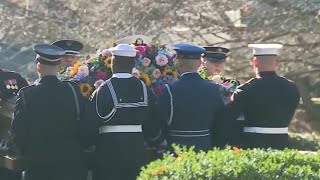 Former First Lady Rosalynn Carters casket arrives at The Carter Center to lie in repose [upl. by Maice]