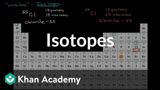 Isotopes  Atomic structure and properties  AP Chemistry  Khan Academy [upl. by Leuqim]