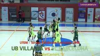 U15M  UB VILLALBA vs FC BARCELONA Torneo Cadete FLL 2018 BasketCanteraTV [upl. by Elfrida744]