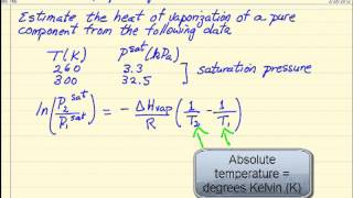 Heat of Vaporization ClausiusClapeyron [upl. by Ruford28]