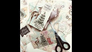 Shabby Christmas gift box  Tutorial [upl. by Mohammed]