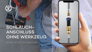 KLUDI CLIPIT®  Schlauchanschluss ohne Werkzeug [upl. by Syverson]