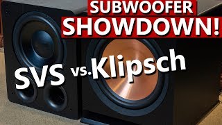 Klipsch R115SW vs SVS PB3000 Compression with Room EQ Wizard [upl. by Ainnet]