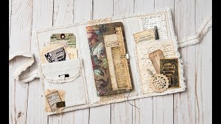 Shabby Travelers Notebook Folio Thingamabob  lets make something [upl. by Ellecrag]