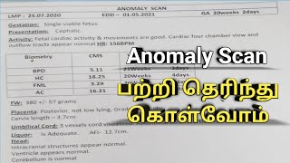 anomaly scan 20 weeks report in tamil how to read report details ultrasound [upl. by Akinahc]