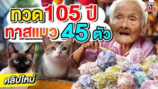 น่ารักไม่ไหว ความฝันของทวด 105 ปี ขอทุนซื้อข้าวเลี้ยงแมว ยายสงวน ก๋วยเตี๋ยว 5 แผ่นดิน  SUPER100 [upl. by Nomar]