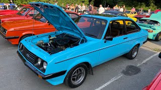 1980 Ford Escort MK2 RS2000 GPY 62V Humber Bridge Classic Car Night 160623 [upl. by Bromleigh]