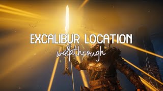 Assassins Creed Valhalla  Excalibur Location Walkthrough Myrddins Cave [upl. by Osswald906]