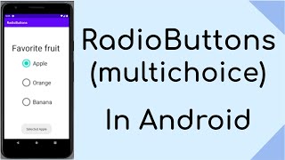 RadioButtons Multichoice in Android [upl. by Torbert302]