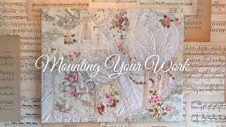 Mounting Your Textile Art on a Premade Canvas  The Finishing Touches [upl. by Warrin889]