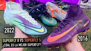 2016 VS 2022  SUPERFLY 5 VS SUPERFLY 8  ¿CÚAL ES LA MEJOR NIKE MERCURIAL SUPERFLY [upl. by Aihsekat]