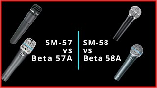 Shure SM vs Beta Series SM57 SM58 Beta 57A Beta 58A  Beta Series worth the money [upl. by Alekin731]