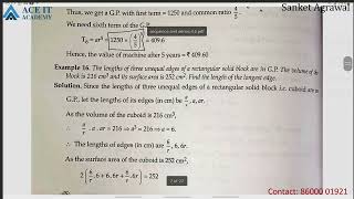 AIA 11th Applied Math Sequence and Series lect 22 [upl. by Atteuqahs]