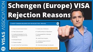 Top 12 Reasons for Schengen Visa Rejection and Refusal of Europe Visa [upl. by Krute]