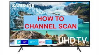 How to Scan For Channels Over the Air on a Samsung Smart TV [upl. by Ahsiuq]