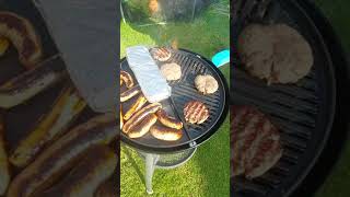 Cadac Carri Chef 2 Flame Grilled Burgers 🍔 shorts 1k subs [upl. by Lled]