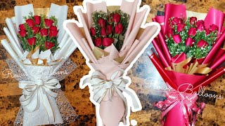 Simple Flower Rose Bouquet Tutorial [upl. by Sheba]