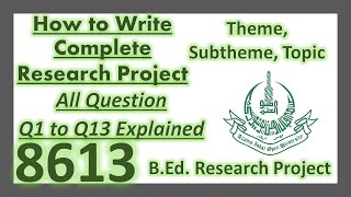 How to Write 8613 Bed Research Manual AIOU [upl. by Maureene]